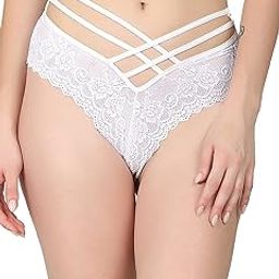Women Lace Strappy Back Brief Panty-image-93