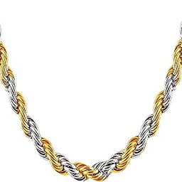 Fashion Jewellery Pure Stainless Steel Metal locket daily use Long Platinum Golden Necklace Rope Silver Neck Chains Gold Chain for Men stylish Women girls Boys unisex Boyfriend Gents -MS016-image-87