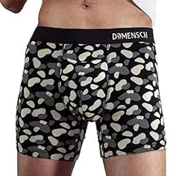 Men's Regular Fit Supima Printed Cotton Boxer Brief Pack of 1, Underwear for Man Combo, H Shape Underwear for Men-12