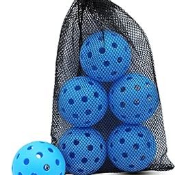 Magicorange Pickleball Balls, 40 Holes Outdoor Pickleballs, High Elasticity & Durable Pickle Balls for All Style Pickleball Paddles (Blue, 6 Pack)-picture-11