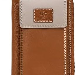 Hibiscuss Stylish Women's Leather Sling Wallet with Convenient Mobile Pocket - Beige-image-32
