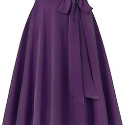Faux Crepe Fabric Knee Length Skirt-image-22