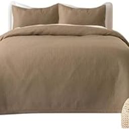 BELLACONT HERITAGE Cotton Quilted Bedcover Set for Queen Size Bed – Ultra-Soft Finish Lightweight Bedspread with 2 Matching Quilted Pillow Covers for Bedroom Decor-image-25