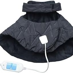 SandPuppy Neckwrap - Electric FIR Heating Pad for Neck Pain ,Cervical Pain and Shoulder Pain Relief |Adjustable Neck Strap to Enahacne comfort and heat | Weighted and Universal Fit | Suitable For Men & Women | Inbuilt Thermostat | Black | Gift for Women Men Mom Dad.-26