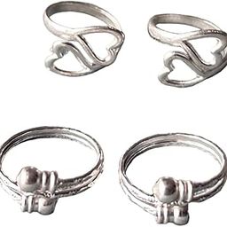 Women & Girls Metal Fancy Glossy finish Toe Ring Adjustable Bichiya/Leg Finger Ring-Combo-2 (A_C_P_110739_Silver)-image-66