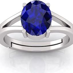 11.25 Ratti Certified Original Blue Sapphire Ring Panchdhatu Adjustable Neelam Ring for Men & Women by Lab Certified-image-82
