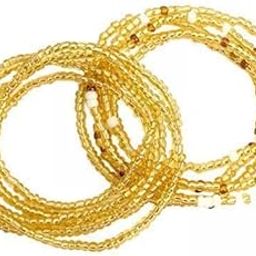 6x2Pcs Waist Bead Chains Bohemian Belly Bead Body Chain for Summer Party Women Aureate Coffee-image-4