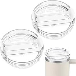 HASTHIP® 2Pcs Lids for 40oz Tumbler Replacement Lids Fashion Leaking Proof Stanley Cup Perfectly Fit Tumbler with Straw Hole-image-31