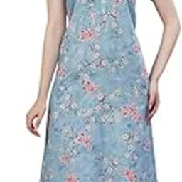 sand dune Alpine Women’s A-Line Nighty with Pocket | Digital Printed | Soft & Comfortable Fabric | Round Neck | Short Sleeves Sleepwear-picture-5