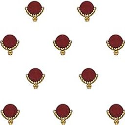Comet Busters Beautiful Handcrafted Maroon Bindis For Women (BIN2212)-image-57