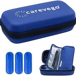 Insulin Cooler Travel Case - Handy Medication Insulated Diabetic Carrying Cooling Bag for Insulin Pen, Glucose Meter and Diabetic Supplies with 3 Cooler Ice Pack, Blue-image-45