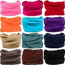 12PCS/9PCS/6PCS Headband Bandana - Versatile Sports Headwear –Multifunctional Seamless Neck Gaiter, Headwrap, Balaclava, Helmet Liner, Face Mask for Camping, Running, Cycling-image-9
