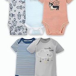100% Organic Cotton Onesie Jumpsuit for Newborns & Infants | Ultra-Soft Bodysuit Romper With Multiple Prints & Designs-37
