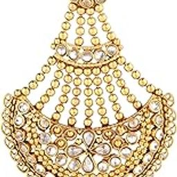 High Gold Plated Antique Gold Traditional Jhoomar Passa/Festive Party Look for Women and girls pair of 1-image-96