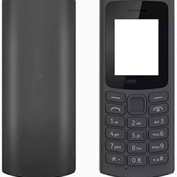 Backer The Brand Replacement Phone Body Compatible with Nokia 105 4G (2021) Single Sim Replacement Front and Back Body Housing Panel with Keypad, Black-20