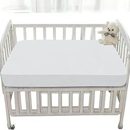 Trance Home Linen Customizable Size Cotton Terry Waterproof Crib Protector | Baby Mattress/Bed Protector (Customization) - (Pack of 2)-image-58