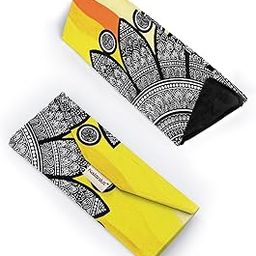 Eyewear Pouch | Sunglass Cover, Eyewear Specs Case Cover | Foldable Trifold Sunglass Case, Portable Spectacle Box | Travel-Friendly Sunglass Pouch, Birthday Gift | Yellow Hues-image-83