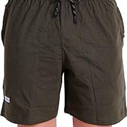 Cotton Blend Shorts for Men | Regular Fit | Elasticated & Zipper | 2 Sided Pockets & 1 Back Pocket | Solid | Above Knee Length Bermuda Short | Ideal for Casual Outings-image-57