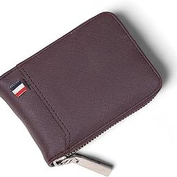 Unisex 9 Slot RFID PU Leather Credit Card Holder Wallet with Zipper Coin Purse, (Brown)-15