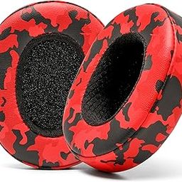 WC Wicked Cushions Extra Thick Earpads for Skullcandy Crusher/Evo/Hesh 3 Headphones & More | Improved Durability & Thickness for Improved Comfort and Noise Isolation | Red Camo-image-93