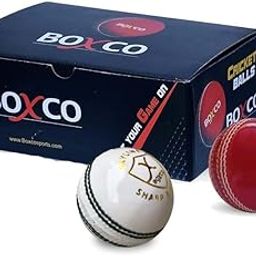 BOXCO Skyline Hand Stiched Four Piece Cricket Leather Ball for T20, Club, One Day and Test Matches (Red & White) (Pack of 2)-image-72