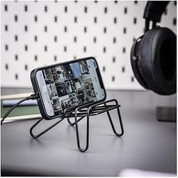 Galaxy Sky International Mobile Stand Chair, Adjustable Phone Holder, 360° Rotation, Black-image-2