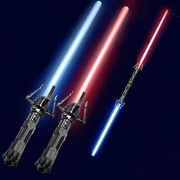 2PCS Lightsaber, Retractable Light Saber Sword Toys for Halloween Dress Up Parties, Durable Material, Ideal for Games and Gifts, Red and Blue Set of 2, Role-Playing Accessories-image-75
