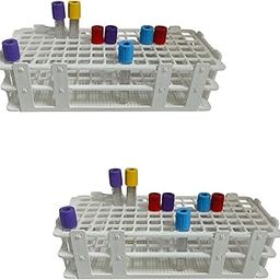 Bio Tools® Test Tube Rack 90 tube capacity – Laboratory Blood collection Tube Holder | Durable Plastic | Chemical-Resistant (Pack of 2)-28