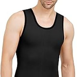 Moderate Compression Full Vest || Gynecomastia Compression Vest || Zipper-Free Design || Tomboy Chest Binder || Chest and Abdomen Support for Men || Chest Shapewear-image-1