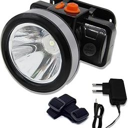RENMAX 2 in 1 Bright Waterproof Rechargeable ABS Plastic Head Torch Weatherproof LED Flash Spotlight for Cycling Camping Caving Hiking Hunting Trekking - 1Pc (80W Laser HL)-image-43