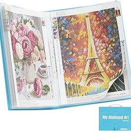 ARTDOT A3 Storage Book for Diamond Painting Kits, Diamond Art Portfolio Folder with 30 Pocket Slevees Protectors-image-7