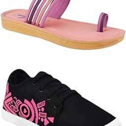Extra Soft Classic Casual wear with Flexibility Technology Flat Combo for Women's/Girl's(6145+1980)()-image-66