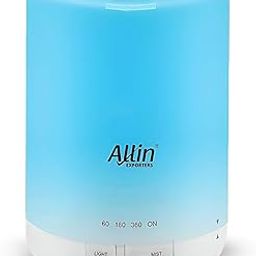 Allin Exporters 300ml Aromatherapy Diffuser with 7 Color Changing LED Lights 4 in 1 Ultrasonic Humidifier Essential Oil Cool Mist Aroma Timer for Home Baby Bedroom Office (1Pc, Multicolour)-7