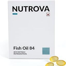 NUTROVA Fish Oil 84 Omega-3 High Purity, Heavy Metal Tested, Small Enteric Coated Capsules For Brain, Heart, Skin & Hair Health (60 Softgel Capsules) 300mg EPA + 250mg DHA in 658mg of Fish Oil-15