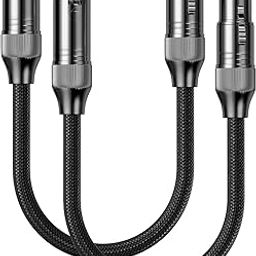 Fosi Audio XLR Cable 1ft, 2 Pack Cables Preamp to Power Amp, Durable Shielding for ZA3 ZD3 Amplifier DAC Preamp Microphone-31
