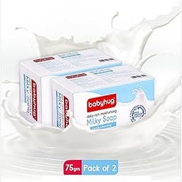 Babyhug Milk Protein Formula Daily Rich Moisturizing Milky Soap -75 gm (Pack of 2)-image-34