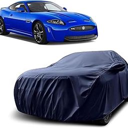 Sulfar 100% Water Resistant Car Body Cover Compatible with Mirror for Jaguar XK (Triple Stitched, Full Bottom Elastic, Navy Blue)-image-70