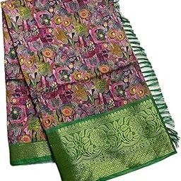 Icchapuram tissue silk with Zari Border sarees - Pink, Green -Acns1-image-54