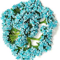 Excellentinteriors Artificial Pollen Flowers for Tiara Making and Jewelry Making - Pack of 144 Blue Turquoise Pollen - 12 Bunch of 12 Each - Wedding Occasion - Office Decor - Craft Decor-picture-31