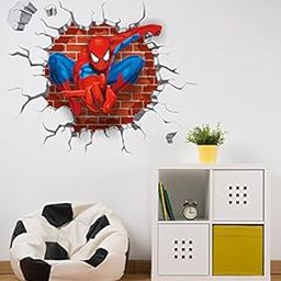 Decals Design 'Spiderman Super Hero Cartoon' Wall Sticker (PVC Vinyl, 60 cm x 90 cm x 1 cm, Multicolour)-image-20