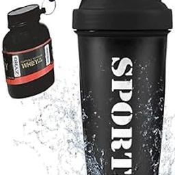 Zyro Protein Funnel & Protein Shaker|Stylish Protein Shaker Bottle|Sipper Bottle|Gym Bottle for Protein-650 ml (Black,Plastic, Combo Pack of 2)-image-20