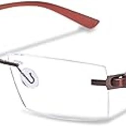 Redex Rimless Rectangle Optical Premium Reading Glasses For Men And Women Reading Power Glasses For Men & Women (+1.00,)-image-1