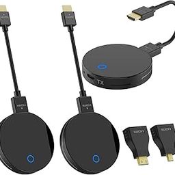 Wireless HDMI Transmitter & Two Receivers Wireless HDMI Extender Kit 2.4G/5G 1080P@60Hz, 1TX to 4RXs, Video/Audio Streaming from Mac/PC/STB to Multiple Displays-15