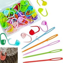 25 Crochet Pin | 5 Plastic Needle | for Hand Sewing Material Combo-31