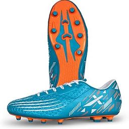 Vector X Flyer 2.0 Football Shoe/Studs, Double Colored TPU Sole, Padded Footbed, Premoulded Heel Shoe for Men Green/White-picture-13