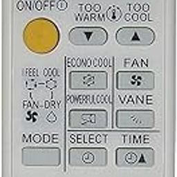 Small Screen Display Econo Powerful Cool AC Remote Control Works for Mitsubishi Original Air Conditioner - White-10