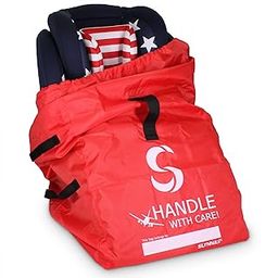 Slynnar Car Seat Travel Bag for Airplane - Gate Check Bag Fits Convertible Car Seats, Infant carriers & Booster Seats, Red Upgrade, Red Upgrade,-image-4