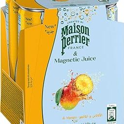 Maison Perrier & Magnetic Juice Pineapple & Mango Sparkling Beverage Drink Each 250ml (Pack of 4)-image-4