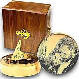 Personalized Photo on Sundial Compass with Wood Box Brass Nautical Birthday Gift for Your lovedones-image-93
