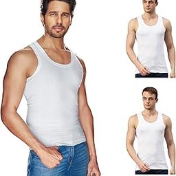 Macho Men's Cotton Solid Vest Pack of 3-34